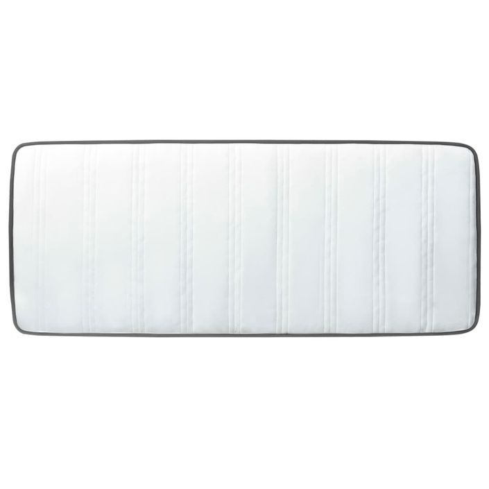 Ensemble matelas équilibré à ressorts 20 cm et sommier tapissier tissu 24.5 cm gris foncé Sloka - Élégance et confort - Photo n°10