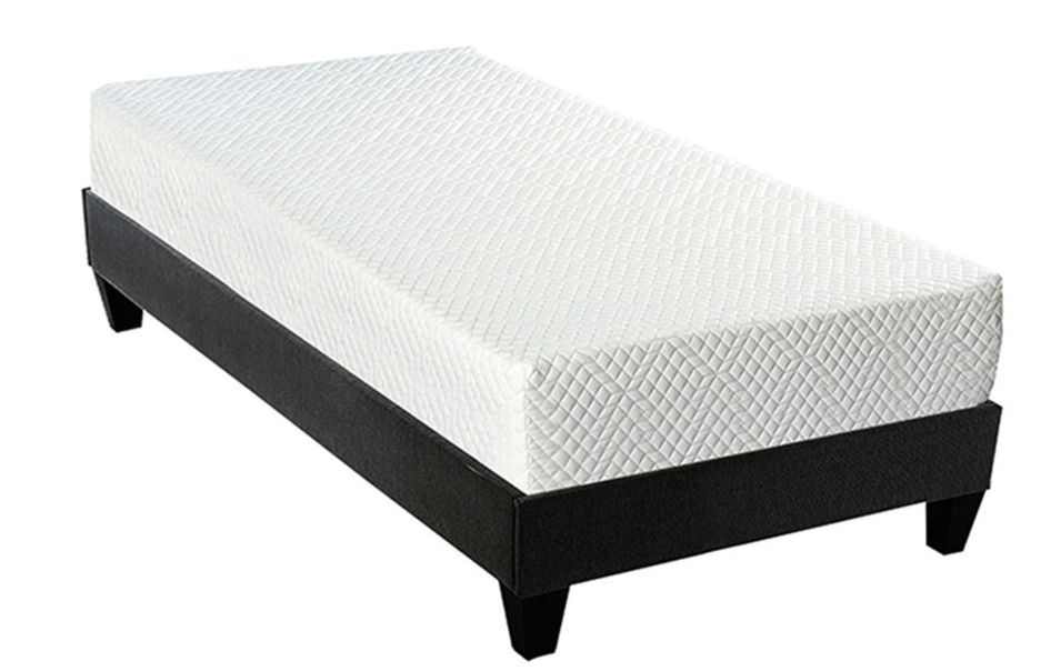 Ensemble matelas ferme 21 cm à mémoire de forme et sommier 30 cm en bois Absolu - Photo n°1