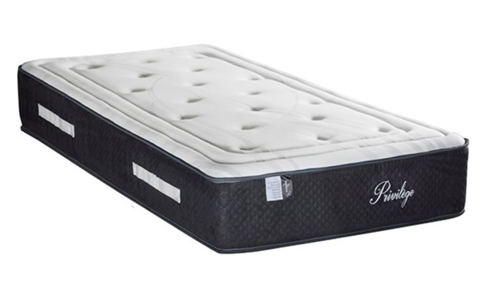 Ensemble matelas ferme 30 cm à ressorts ensachés et sommier 30 cm en bois Privilège - Photo n°7