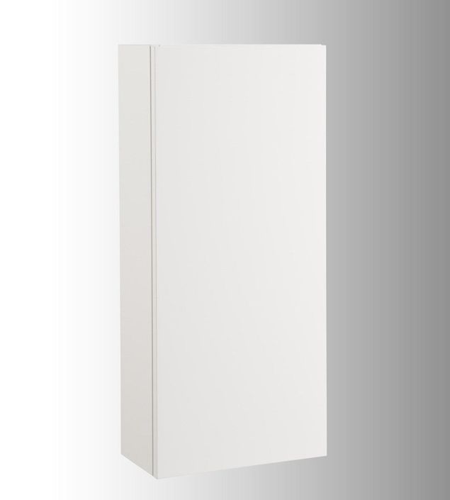 Ensemble meuble de salle de bain 1 étagère 1 armoire laqué blanc et miroir lumineux Teph L 70 cm - Photo n°4