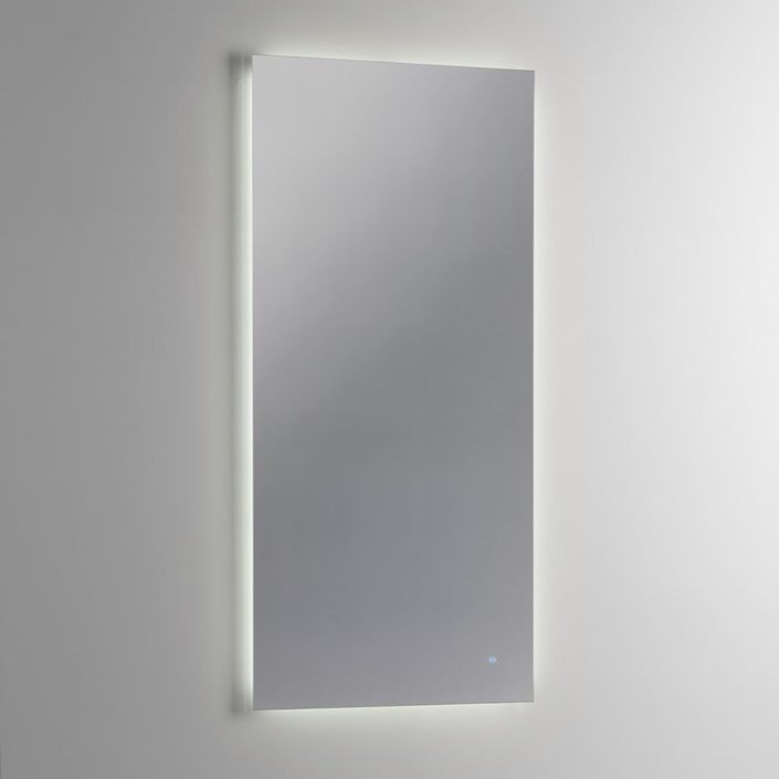 Ensemble meuble de salle de bain 1 tiroir blanc et chêne et miroir lumineux Kyo L 120 cm - Photo n°4