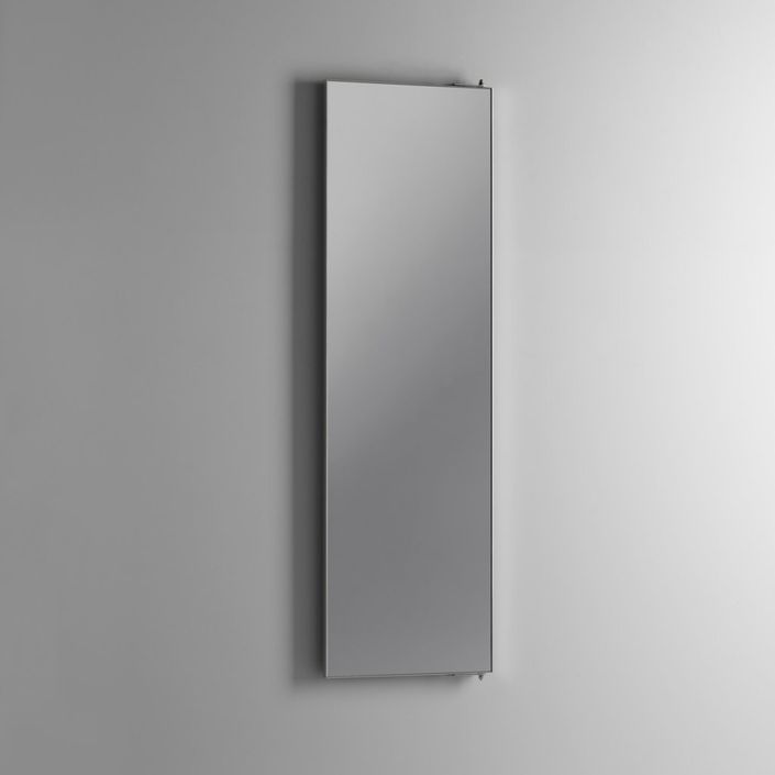 Ensemble meuble de salle de bain 1 tiroir blanc et chêne pierre grise et miroir Catan L 135 cm - Photo n°4