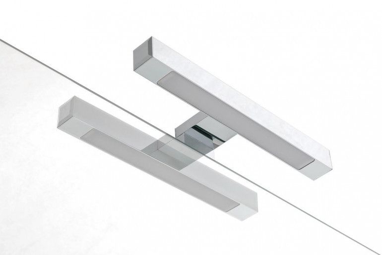 Ensemble meuble de salle de bain 1 tiroir bois clair avec étagère et miroir à LED Teph L 140 cm - Photo n°5