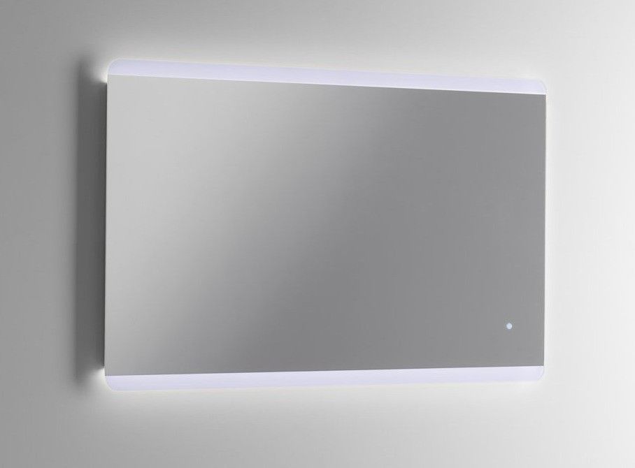 Ensemble meuble de salle de bain 1 tiroir bois foncé et miroir à LED Teph L 100 cm - Photo n°3