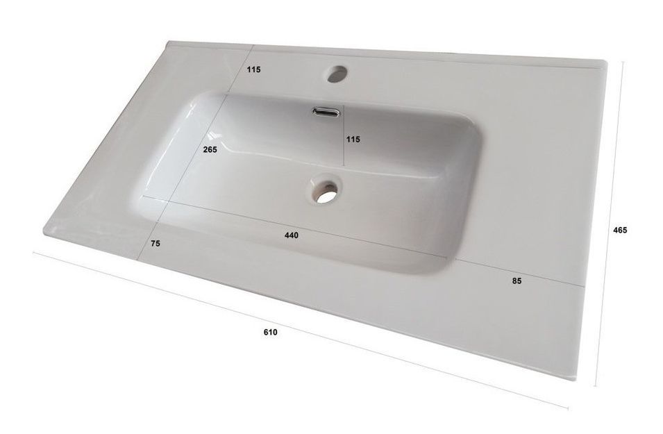 Ensemble meuble de salle de bain 1 tiroir bois marron et miroir lumineux Noe L 60 cm - Photo n°5