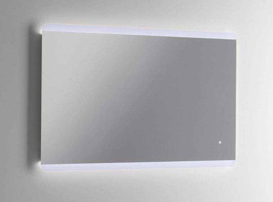 Ensemble meuble de salle de bain 1 tiroir effet béton et miroir à LED Teph L 100 cm - Photo n°3