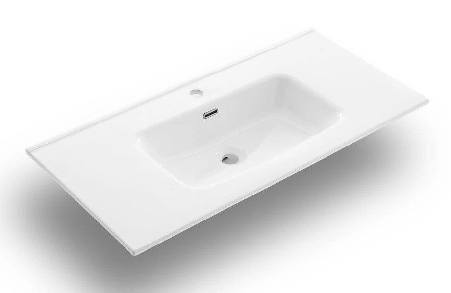 Ensemble meuble de salle de bain 2 tiroirs beige et miroir lumineux Molam L 120 cm - Photo n°2