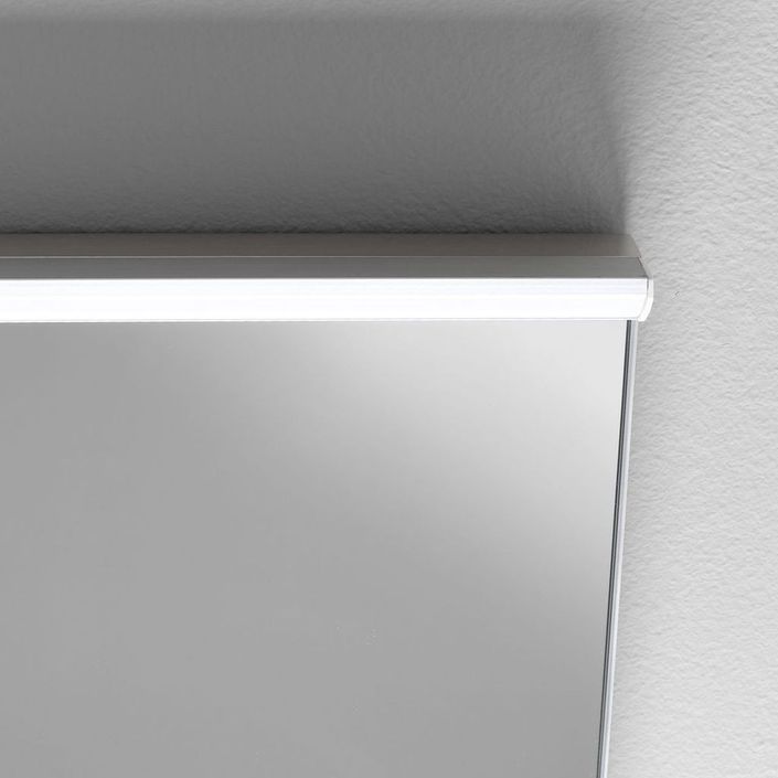 Ensemble meuble de salle de bain 2 tiroirs blanc double vasque et miroir lumineux Olo L 120 cm - Photo n°3