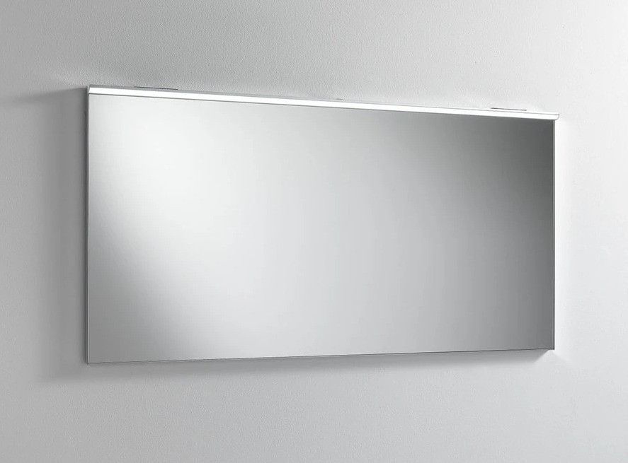 Ensemble meuble de salle de bain 2 tiroirs bois effet béton et miroir à LED Malo L 120 cm - Photo n°3