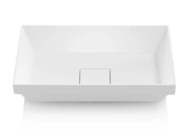 Ensemble meuble de salle de bain 2 tiroirs laqué blanc et beige et miroir lumineux Lago L 120 cm 2 - Photo n°2