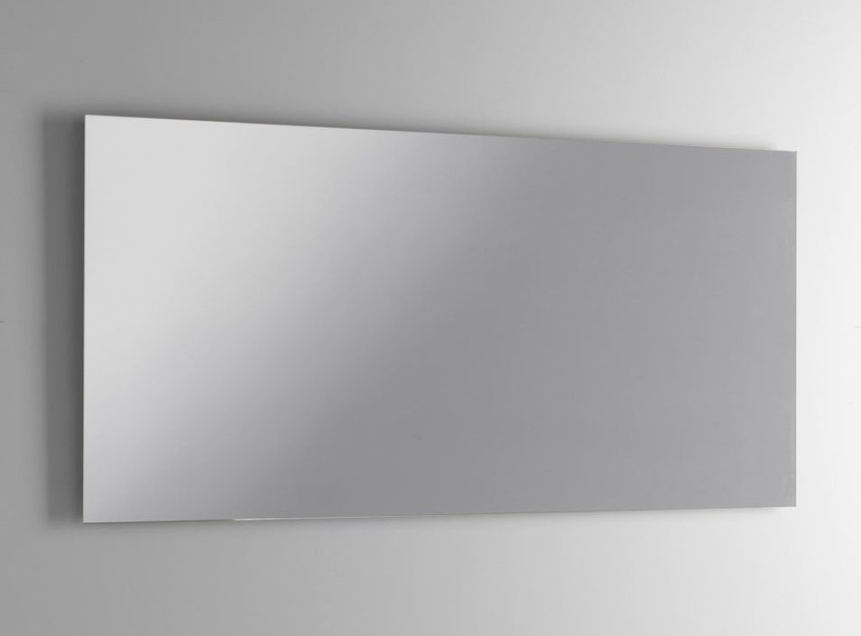 Ensemble meuble de salle de bain 2 tiroirs laqué blanc et gris et miroir à LED Goa L 120 cm - Photo n°3