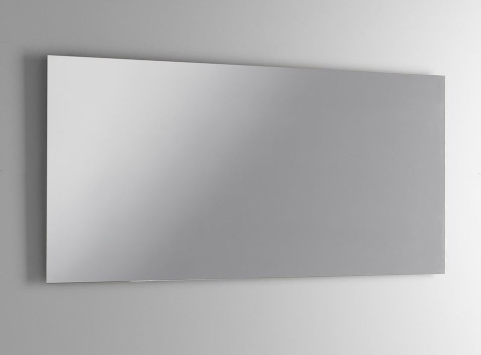 Ensemble meuble de salle de bain 2 tiroirs laqué blanc et gris et miroir à LED Lago L 120 cm - Photo n°3