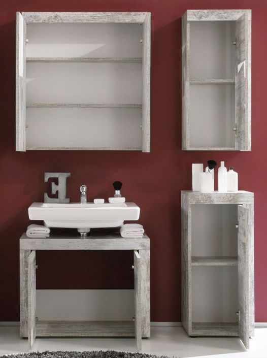 Ensemble meuble de salle de bain 4 pièces mélaminé blanc Cali - Photo n°3