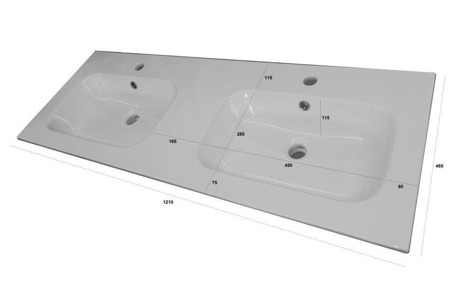 Ensemble meuble de salle de bain 4 tiroirs bois chêne clair et miroir à LED Malo L 120 cm - Photo n°5