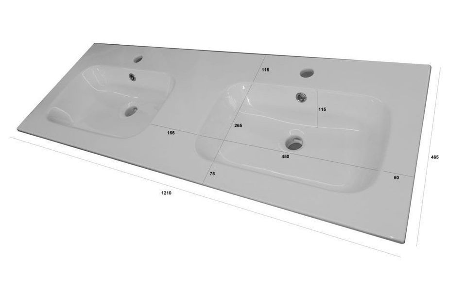 Ensemble meuble de salle de bain 4 tiroirs bois beige et miroir à LED Malo L 120 cm - Photo n°5