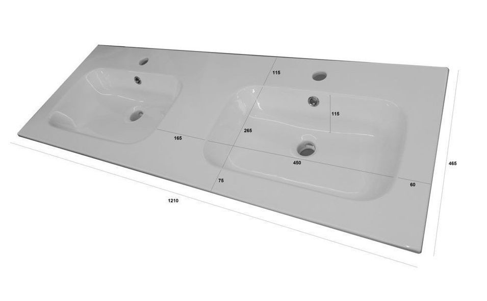 Ensemble meuble de salle de bain 4 tiroirs laqué blanc brillant et miroir à LED Malo L 120 cm - Photo n°5