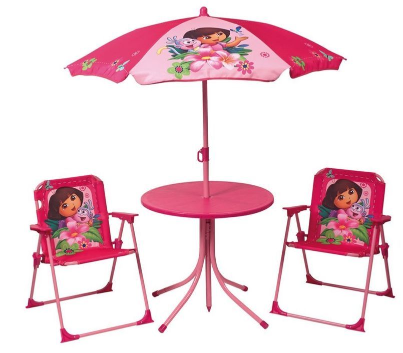 Ensemble table et 2 chaises Dora Disney - Photo n°1