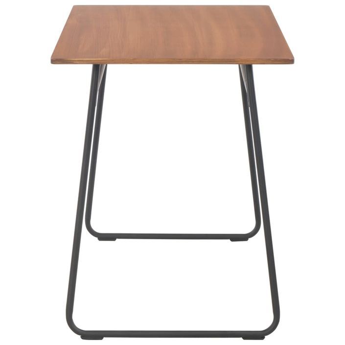 Ensemble table et 4 chaises acier noir et contreplaqué marron Kindustri - Photo n°4