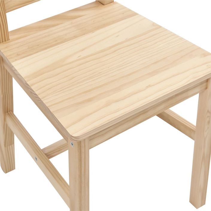 Ensemble table et 8 chaises pin massif naturel Kampia - Photo n°9