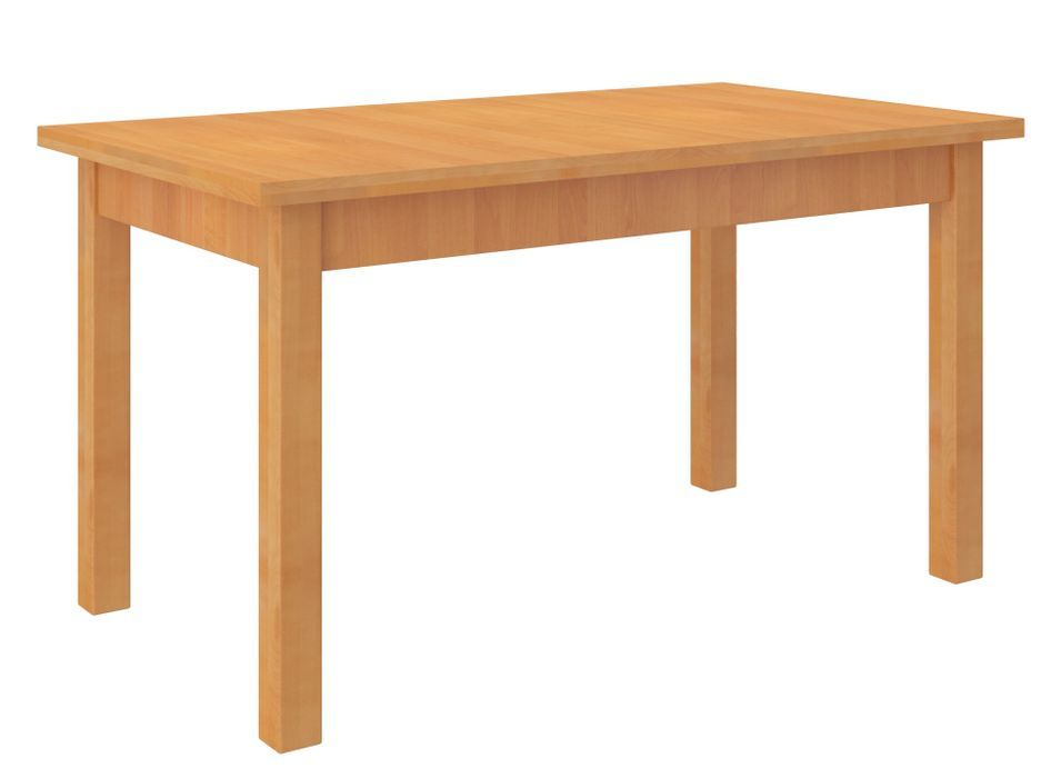 Ensemble table extensible 140/180 cm et 6 chaises en bois clair de hêtre et tissu noir Komba - Photo n°4