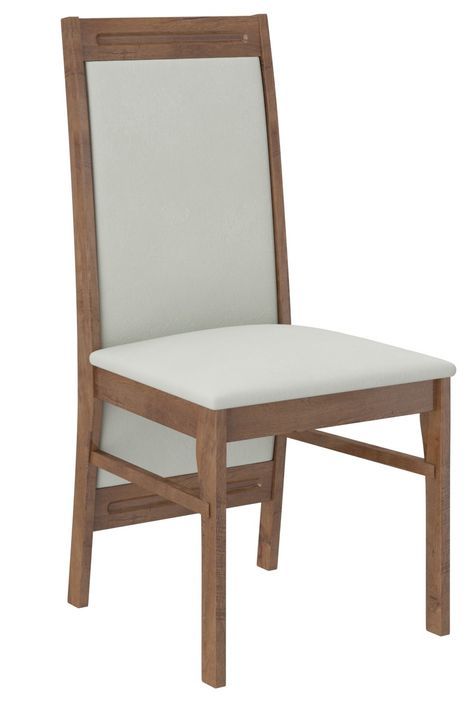 Ensemble table extensible 140/180 cm et 6 chaises en bois marron et tissu beige clair Komba - Photo n°4