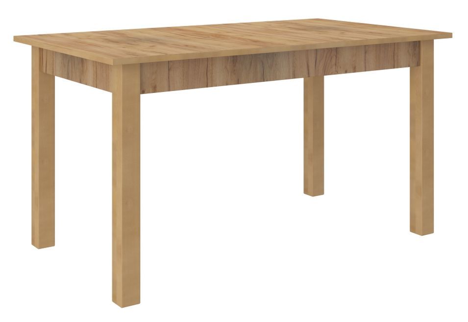 Ensemble table extensible 140/180 cm et 6 chaises en bois naturel et tissu noir Klarika - Photo n°5
