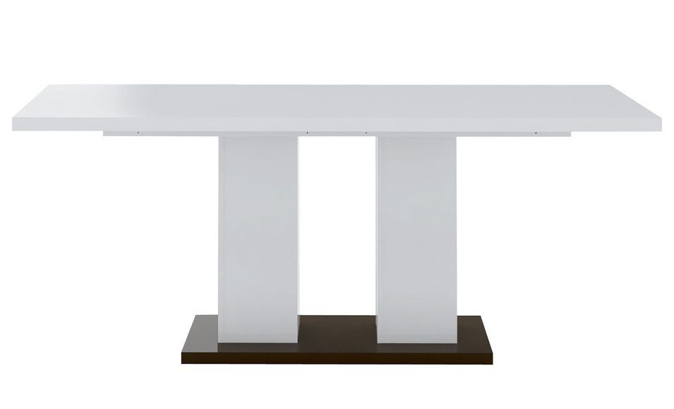 Ensemble table rectangulaire et 4 chaises bois laqué blanc et noir Koyd - Photo n°6