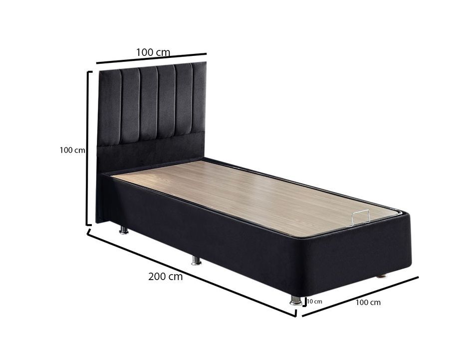 Ensemble tête de lit et cadre de lit avec coffre de rangement Rika - 7 tailles - Photo n°6