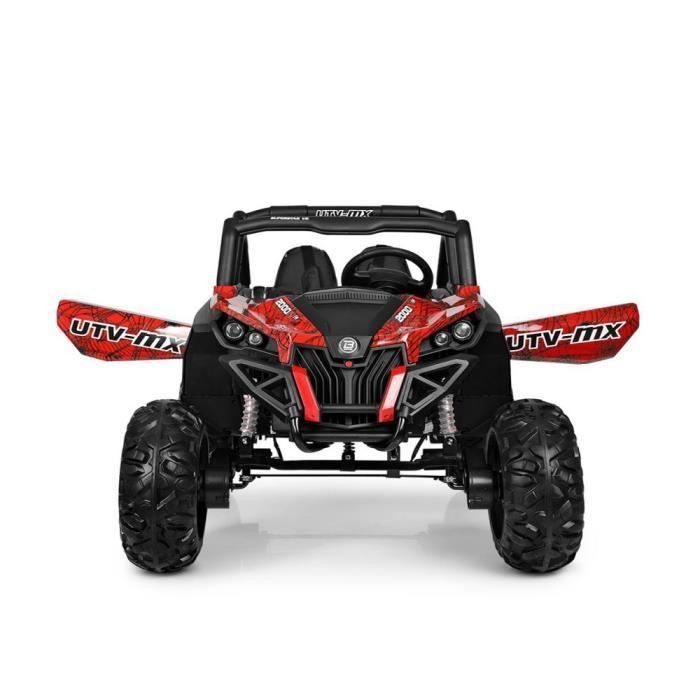 EROAD - Buggy STORM 2 places 4X4 Carbone Rouge 2 places - 12V - Roues gomme - MP3 - Photo n°5