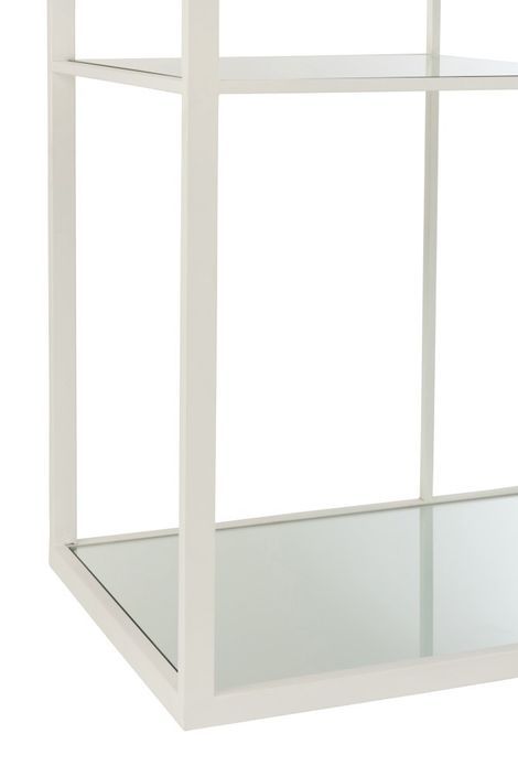 Etagere 5 niveaux métal blanc et verre trempé Tori L 82 cm - Photo n°6