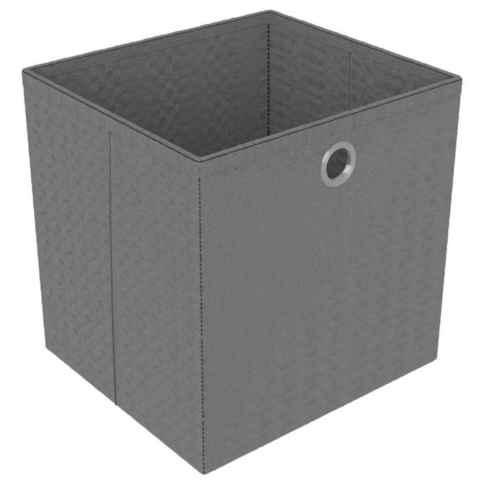 Étagère à 15 cubes avec boîtes Gris 103x30x175,5 cm Tissu - Photo n°8