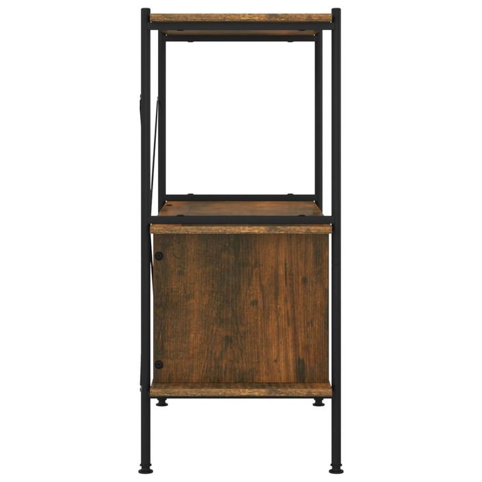 Étagère à 3 niveaux armoire 80x40x92 cm Acier bois d'ingénierie - Photo n°5