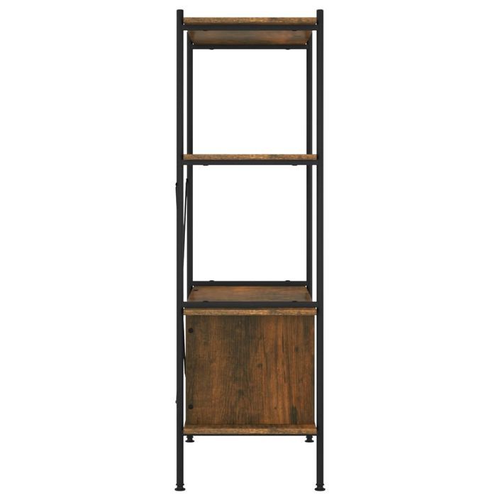 Étagère à 4 niveaux armoire 80x40x130cm Acier bois d'ingénierie - Photo n°5