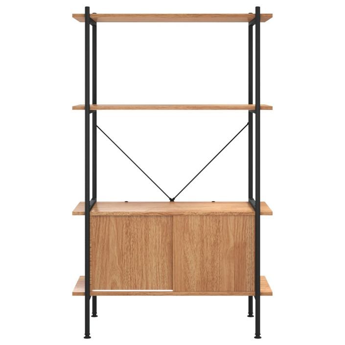 Étagère à 4 niveaux armoire 80x40x130cm Acier bois d'ingénierie - Photo n°4