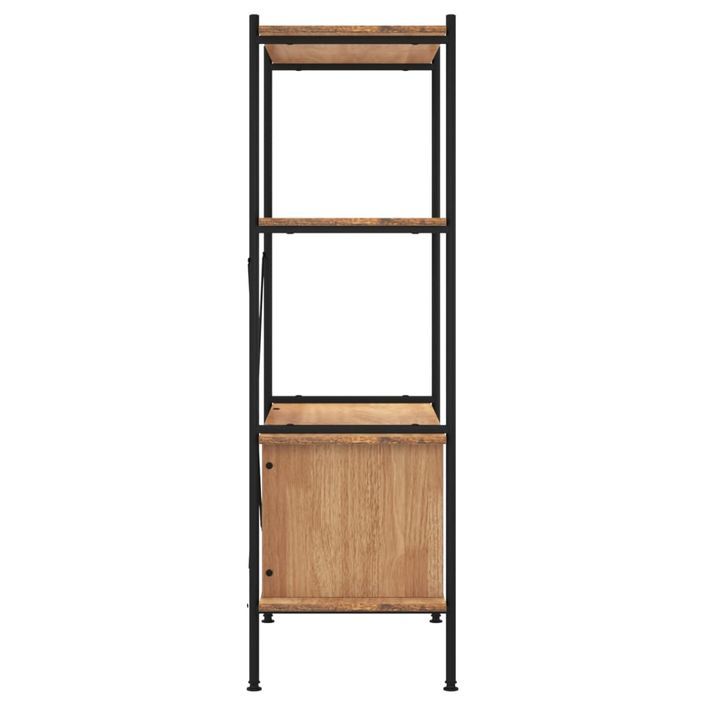 Étagère à 4 niveaux armoire 80x40x130cm Acier bois d'ingénierie - Photo n°5