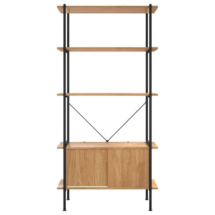 Étagère à 5 niveaux armoire 80x40x163cm Acier bois d'ingénierie - Photo n°4