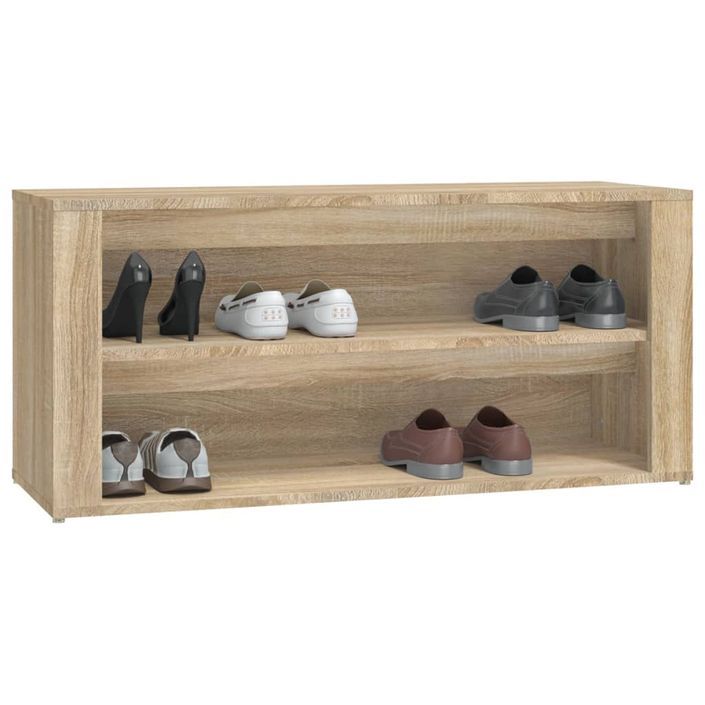 Étagère à chaussures Chêne sonoma 100x35x45cm Bois d'ingénierie - Photo n°4