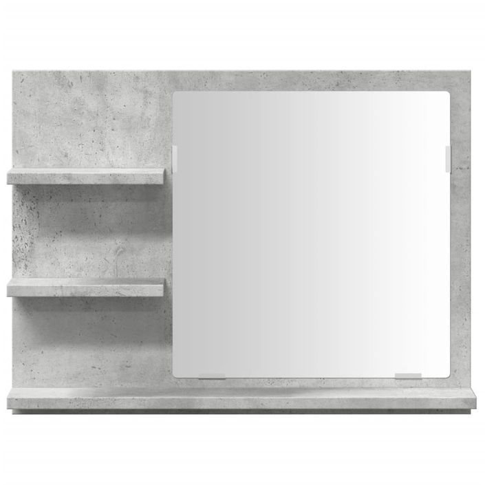 Étagère à miroir de salle de bain gris béton 60x10,5x45 cm - Photo n°4