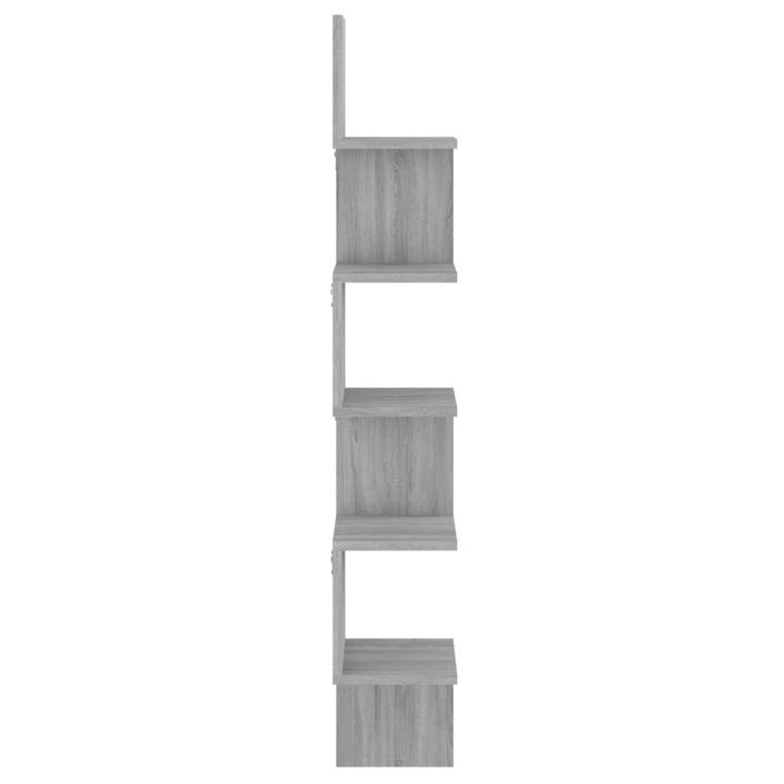 Étagère angle murale Sonoma gris 20x20x127,5 cm Bois ingénierie - Photo n°4