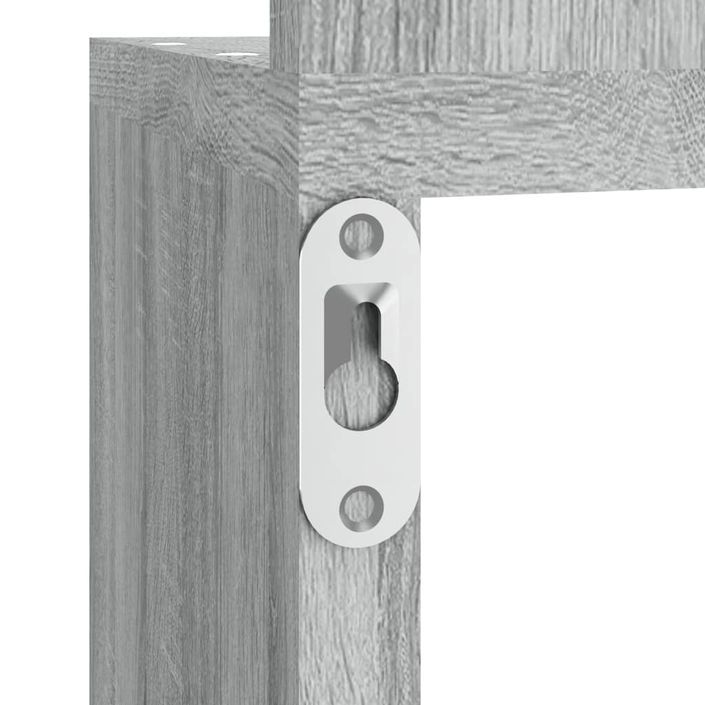 Étagère angle murale Sonoma gris 20x20x127,5 cm Bois ingénierie - Photo n°7