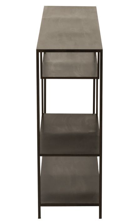 Etagère basse niveaux irréguliers métal noir Luc L 120 cm - Photo n°3