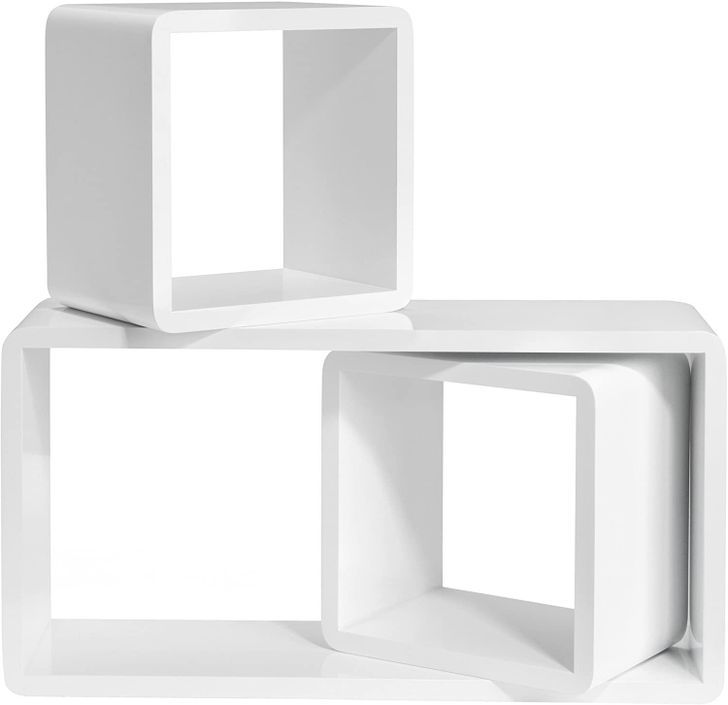 Étagère cube modulable bois blanc - Lot de 3 - Photo n°3