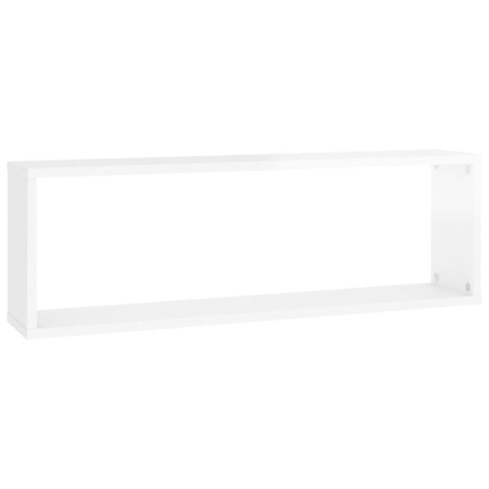 Étagère cube murale 2 pcs Blanc brillant 80x15x26,5cm Bako - Photo n°6