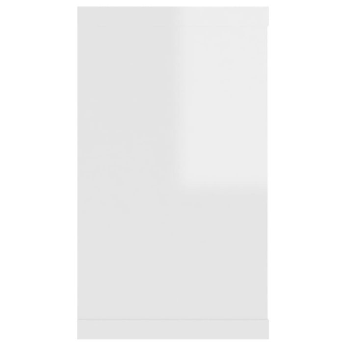 Étagère cube murale 2 pcs Blanc brillant 80x15x26,5cm Bako - Photo n°8