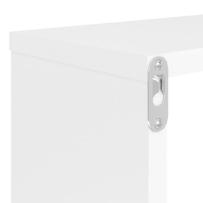 Étagère cube murale 2 pcs Blanc brillant 80x15x26,5cm Bako - Photo n°9