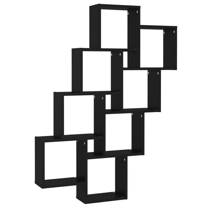 Étagère cube murale Noir 90x15x119 cm - Photo n°2