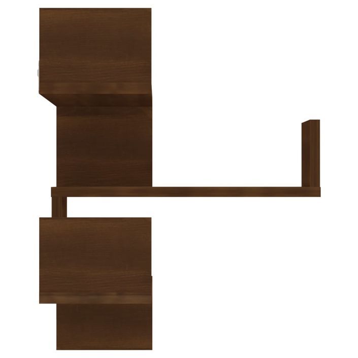 Étagère d'angle murale Chêne marron 40x40x50 cm Bois ingénierie - Photo n°3