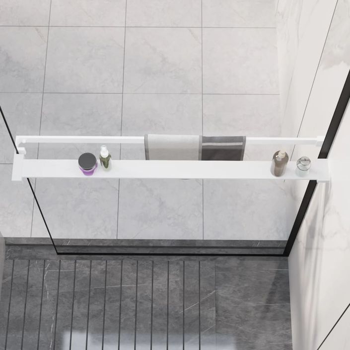 Étagère de douche pour paroi de douche à l'italienne Blanc 90cm - Photo n°1