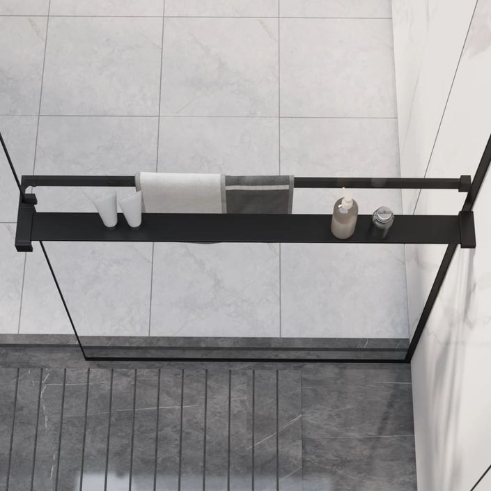 Étagère de douche pour paroi de douche à l'italienne Noir 80 cm - Photo n°1