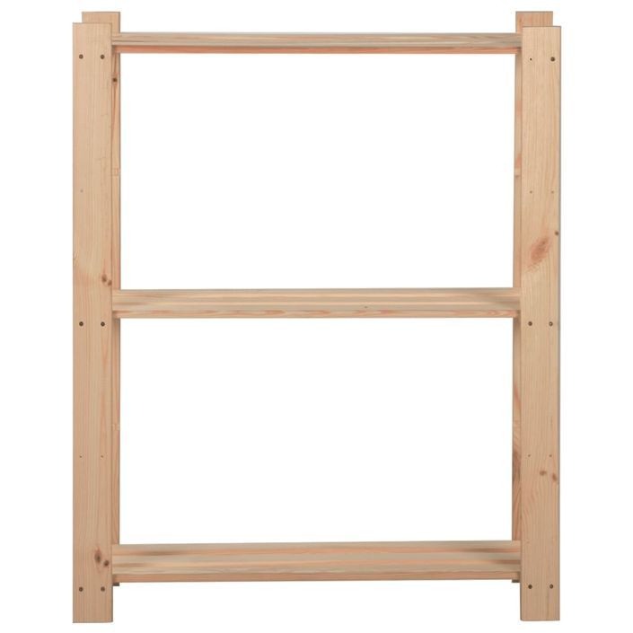 Étagère de stockage 3 niveaux 60x28,5x90 cm Bois de pin massif - Photo n°2